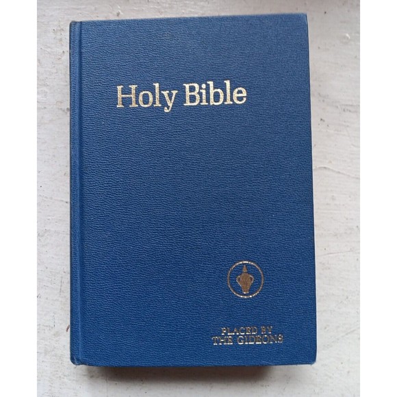 Holy Bible Gideons HC 1975 edition Blue Hard Cover New & Old Testament - Picture 1 of 14